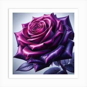 Purple big Rose 1 Art Print