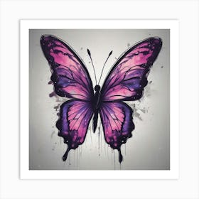 Butterfly Tattoo 6 Art Print