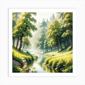 River In The Forest 62 Art Print