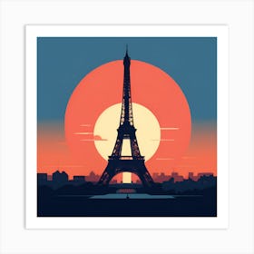 Paris Sunset  Art Print