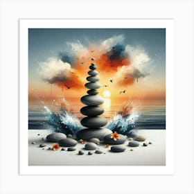 Zen Meditation Art Print