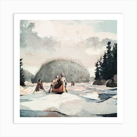 Canoeists Art Print