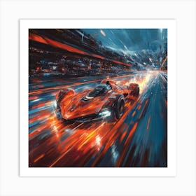 Futuristic Racing Car Art Art Print