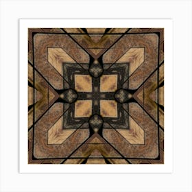 Wooden Texture Geometric Pattern Art Print