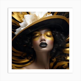 Gold And Black 1 Art Print