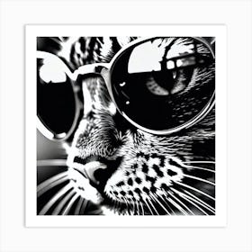 Cat In Sunglasses 25 Art Print