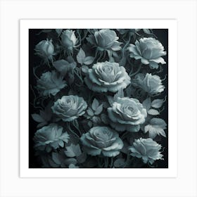 Roses In The Dark 5 Art Print