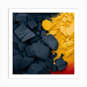 Red, Yellow And Blue Pigments Art Print