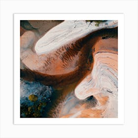 Aerial View Of A River Art Print