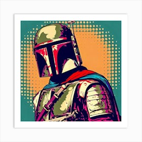 Boba Fett Pop Art Art Print