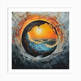 Sunset Through A Hole Art Print