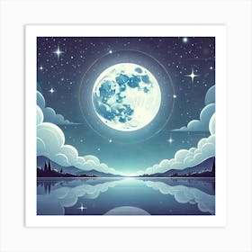 Full Moon In The Sky 26 Art Print