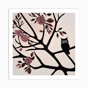 Little Owl In A Tree Art Print