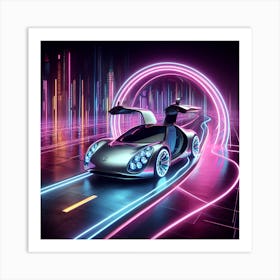 Futuristic Car 3 Art Print