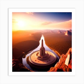 Temple In The Desert 3 Art Print