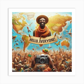 Hello Everyone 2 Art Print