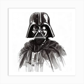 Darth Vader Sketch Star Wars Art Print Art Print