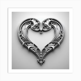 3d Heart Art Print