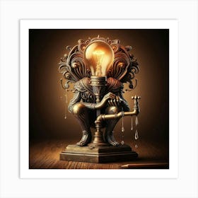 Statue Of Light Art Print