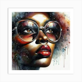 African woman's face Art Print