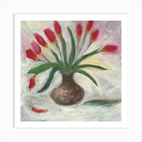 Tulips In A Vase Art Print