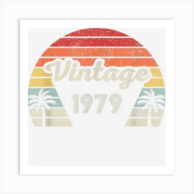 Vintage Born In 1979 Shirt 43rd Birthday Gift 43 Years Old Art Print