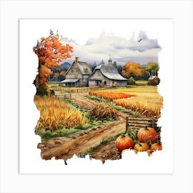 Autumn Farm 2 Art Print