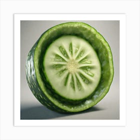 Cucumber Slice 3 Art Print