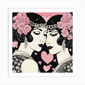 Two Ladies In Love Art Print