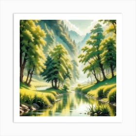 Landscape Painting 204 Art Print