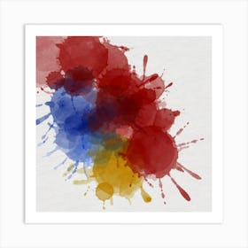 Watercolor Splashes Art Print