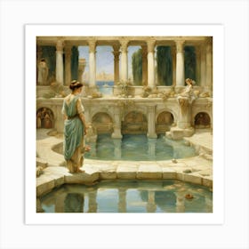 the thoughtful bather Art Print