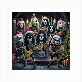 Kiss Christmas Art Print