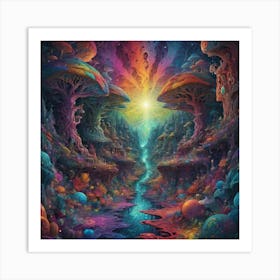 Psychedelic Forest Art Print