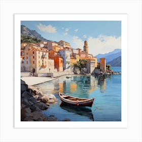 Impressionist Waves: Mediterranean Whispers Art Print