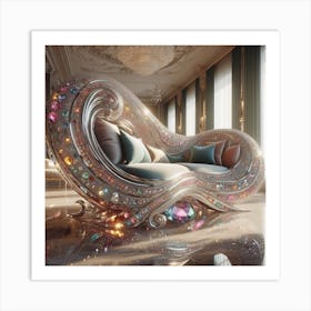 Diamond Couch Art Print