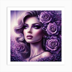 Purple Roses 5 Art Print