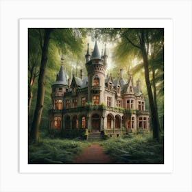 Castle In The Woods Art Print