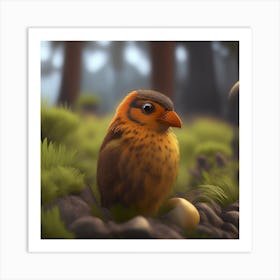 Bird In The Forest Art Print