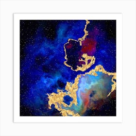 100 Nebulas in Space with Stars Abstract n.051 Art Print