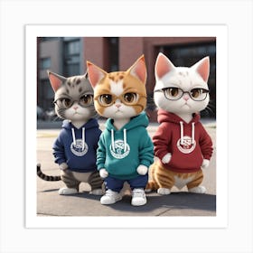 Ninja Cats Art Print