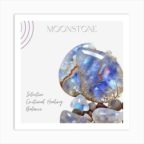 Moonstone Crystal 1 Art Print