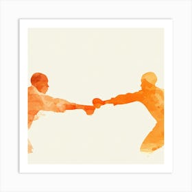 Of Two Men Fighting Art Print