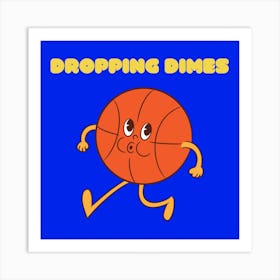 Basketball Dropping Dimes Kids Bedroom Art Print