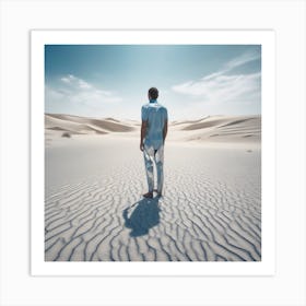 Man In The Desert 59 Art Print