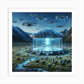 Aliens In Space Art Print