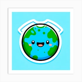 Earth Sticker Art Print