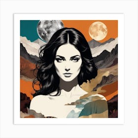 Woman In The Desert 1 Art Print