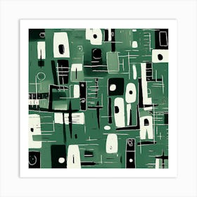 Abstract Green Art Print