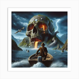 Man In A Boat 7 Art Print